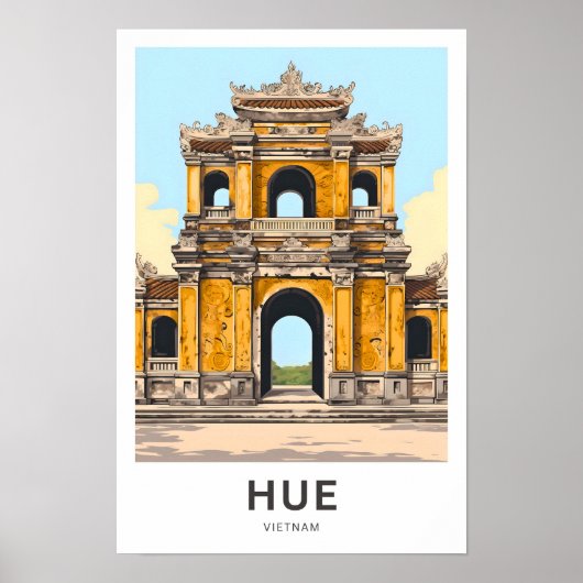 Hue Vietnam Travel Print Poster (Vorne)