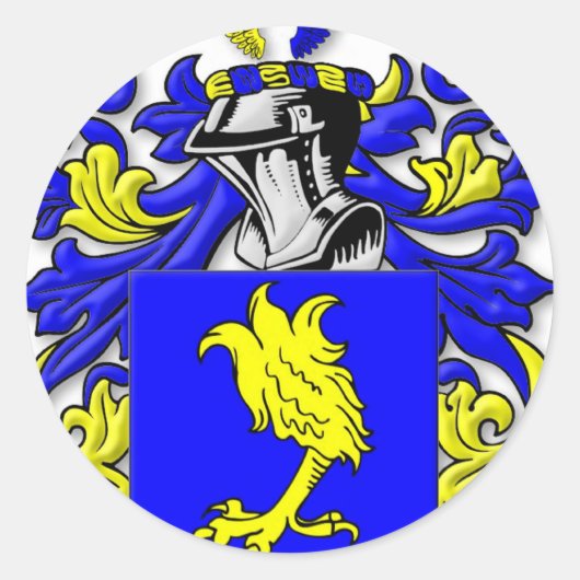Huebner-Wappen Runder Aufkleber (Vorderseite)