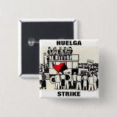 huelga Streik-Button Button (Vorne & Hinten)