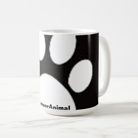 Huella de animal kaffeetasse (VorderseiteRechts)