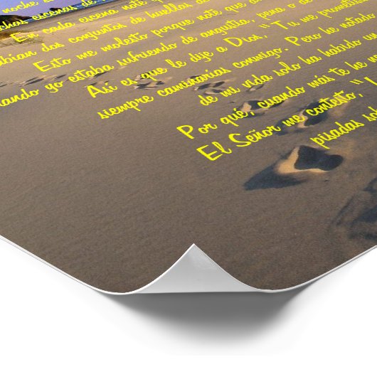 Huellas de Pisadas sobre la arena Poster (Ecke)