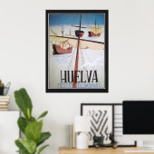 Huelva Fiestas Colombinas Vintage Poster (Heimbüro)