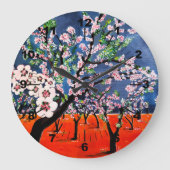 Huerto de Almendros Painting by Alfred Fox Große Wanduhr (Vorderseite)