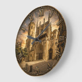 Huesca Cathedral Gothic Architecture  Große Wanduhr (Winkel)