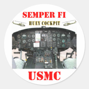HUEY COCKPIT RUNDER AUFKLEBER