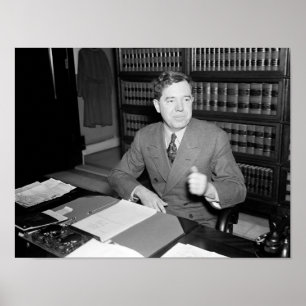 Huey Long an seinem Schreibtisch - The Kingfish -  Poster