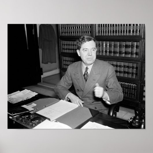 Huey Long an seinem Schreibtisch - The Kingfish - Poster (Vorne)