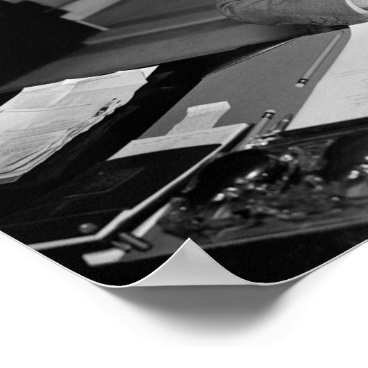 Huey Long an seinem Schreibtisch - The Kingfish - Poster (Ecke)