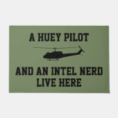 Huey Pilot und ein Intel Nerd live hier Fußmatte (Vorderseite)
