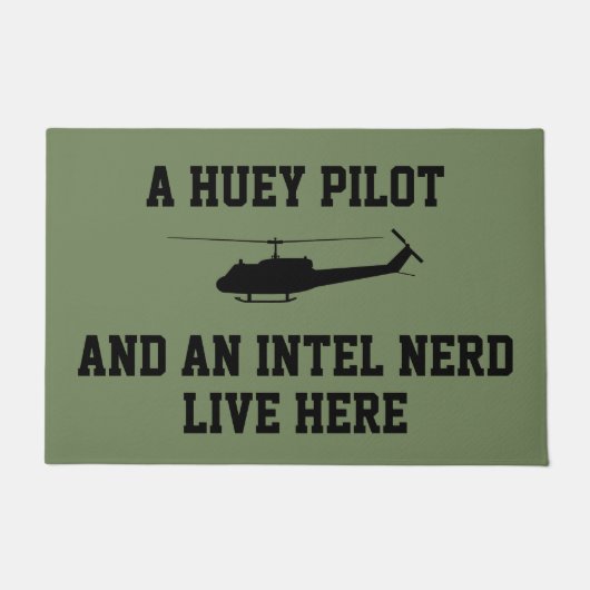 Huey Pilot und ein Intel Nerd live hier Fußmatte (Vorderseite)