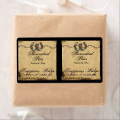 Hufeisen auf dem Pergamentkerzenetikett (Insitu)