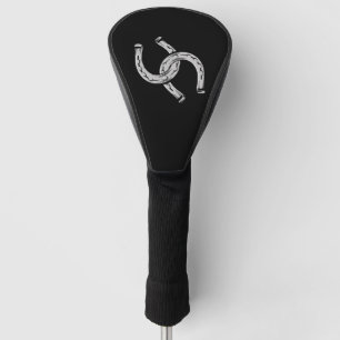 Hufeisen auf Schwarz Golf Headcover