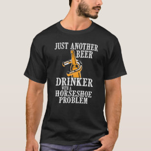 Hufeisen Cooler Biertrinker Schuh Werfen Sport T-Shirt