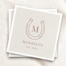Hufeisen Country Western Monogram Hochzeit