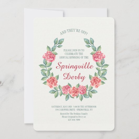 Hufeisen der Rosen-Einladung Einladung (Vorderseite)