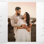 Hufeisen-Fall-Hochzeitsprogramm-Bandfoto Dreifach-gefaltete Programmkarte (Innenseite Mitte)