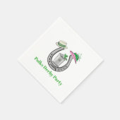 Hufeisen, Fancy Hüte, Mint Julep Derby Custom Serviette (Ecke)