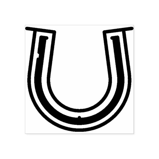 Hufeisen Gummistempel (Prägung)