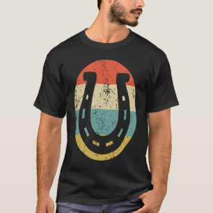 Hufeisen im Vintage-Stil Glück bringend T-Shirt