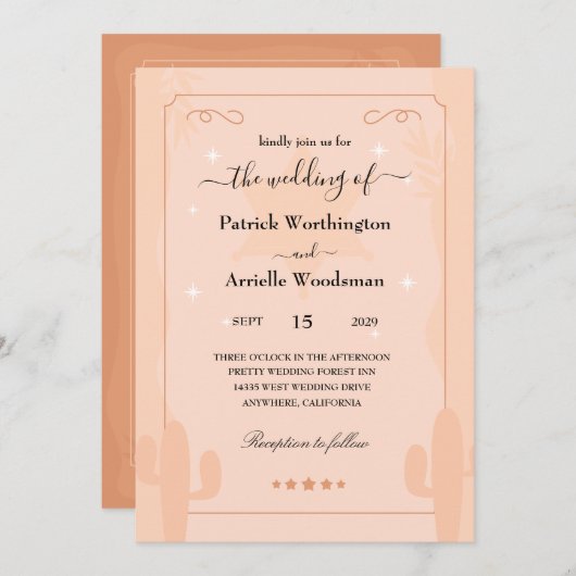 Hufeisen im Western Einladung (Vorne/Hinten)