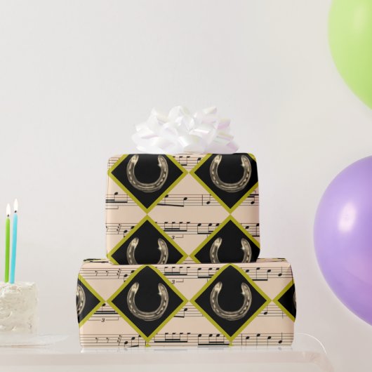 Hufeisen in Diamanten  Geschenkpapier (Partygeschenke)