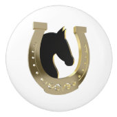 Hufeisen Keramikknauf (Vorderseite)