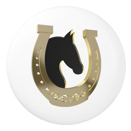 Hufeisen Keramikknauf (Vorderseite)