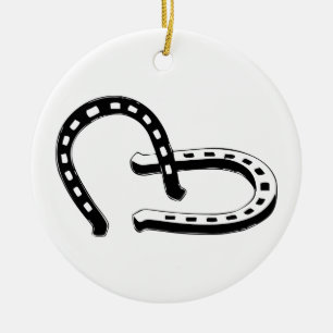Hufeisen Keramikornament
