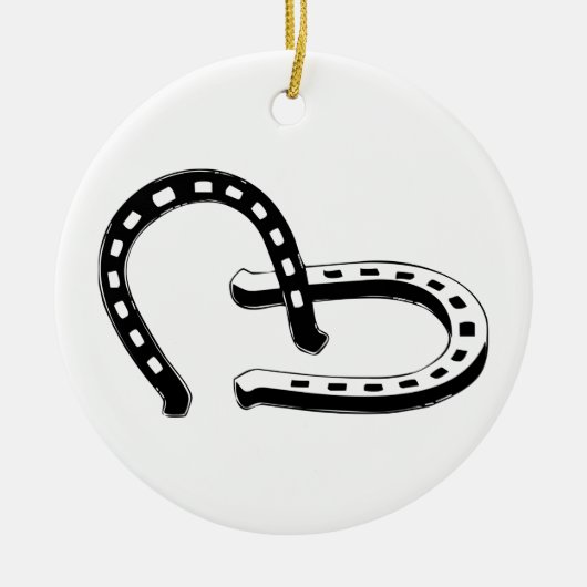Hufeisen Keramikornament (Vorne)