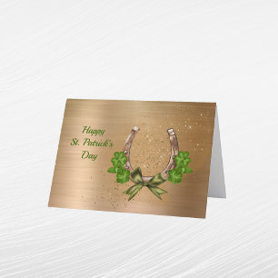 Hufeisen Kleeblatt St. Patricks Tag Feiertagskarte