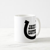 Hufeisen-Logo für die Tasse von Kaffee (VorderseiteRechts)