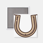 Hufeisen Magnet (Vorderseite/Rückseite)