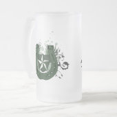 Hufeisen Mattglas Bierglas (Vorderseite Links)