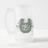 Hufeisen Mattglas Bierglas (Links)