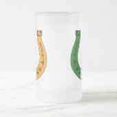 Hufeisen Mattglas Bierglas (Mittel)