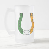 Hufeisen Mattglas Bierglas (Links)