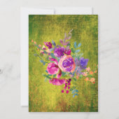 Hufeisen mit Aquarellfarben Save the Date Einladung (Rückseite)