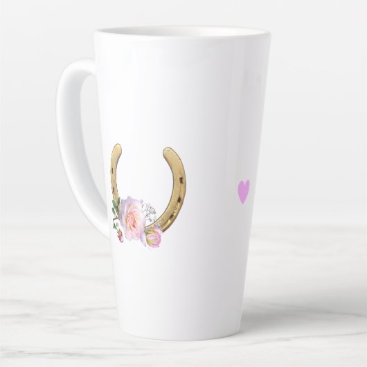 Hufeisen mit Blume & Herz Milchtasse (Linke Ecke)