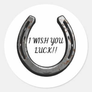 Hufeisen mit einem kleinen Rost Runder Aufkleber