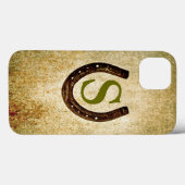 Hufeisen mit Monogramm zur Personalisierung Case-Mate iPhone Hülle (Rückseite (Horizontal))