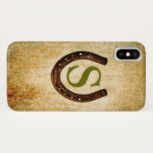 Hufeisen mit Monogramm zur Personalisierung Case-Mate iPhone Hülle (Rückseite (Horizontal))