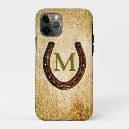Hufeisen mit Monogramm zur Personalisierung Case-Mate iPhone Hülle (Rückseite)