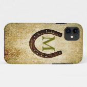 Hufeisen mit Monogramm zur Personalisierung Case-Mate iPhone Hülle (Rückseite (Horizontal))