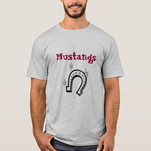 Hufeisen, Mustangs T-Shirt (Vorderseite)