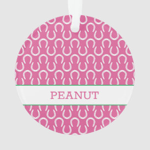 Hufeisen Pink Pet Pferdeame Foto Keepake Ornament