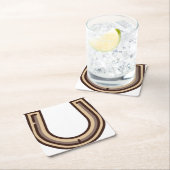 Hufeisen Rechteckiger Pappuntersetzer (Vor Ort)