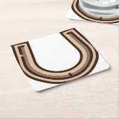 Hufeisen Rechteckiger Pappuntersetzer (angewinkelt)