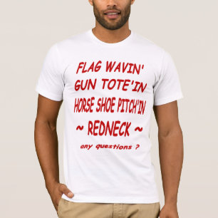 Hufeisen-Redneck-amerikanisches KleiderT-Shirt T-Shirt