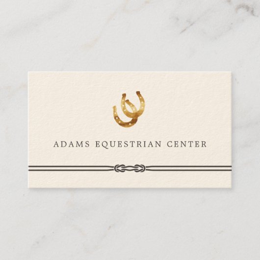 Hufeisen | Reitlehrer Visitenkarte (Vorderseite)
