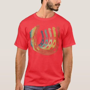Hufeisen Retro Vintage Farbe lustig T-Shirt